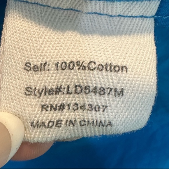 Line & Dot Blue Ruffle Mini Dress - Picture 9 of 10